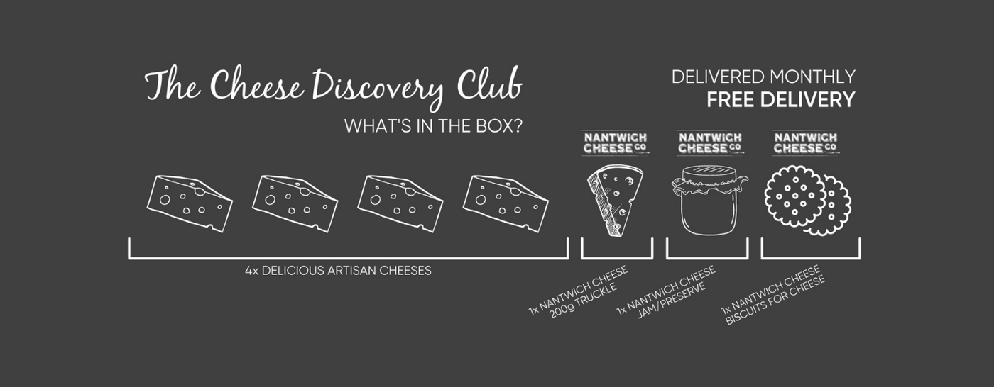 Nantwich Cheese Discovery Club The Perfect Cheese Subscription Gift Gourmet Cheese Delivered to Your Door Gourmet Cheese Nantwich Cheese Jam or Preserve and Nantwich Cheese Biscuits For Cheese